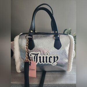 Juicy Couture Silver Sheer Genius Satchel NEW